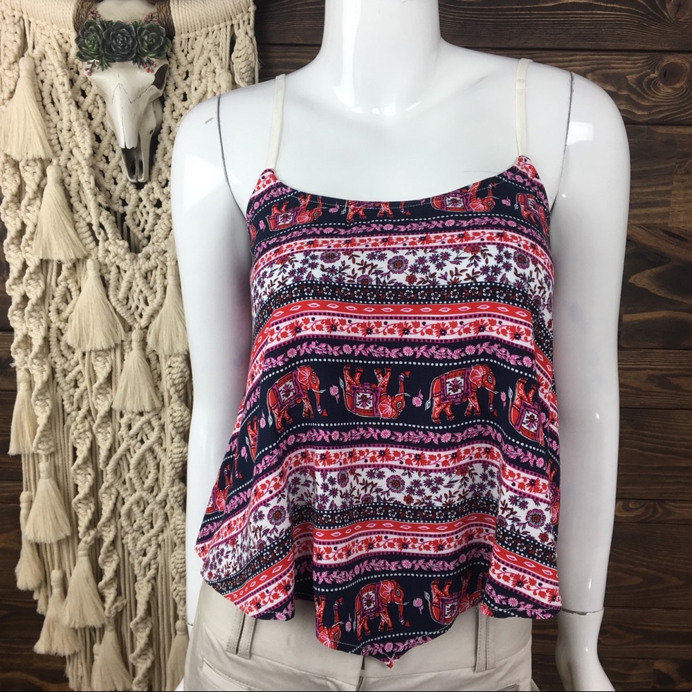 Eyelash Couture | Elephant Boho Angled Tank Top